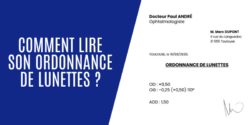 Comment lire une ordonnance de lunettes ?