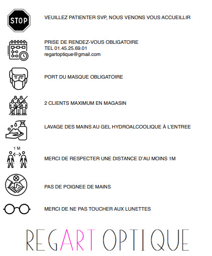 Règles sanitaires opticien Regart Optique Règles sanitaires opticien Regart Optique